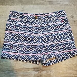 Nautica size 6 girls aztec print denim shorts
